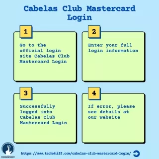 Cabelas Club Mastercard Login