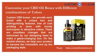 customize your cbd oil boxes with different