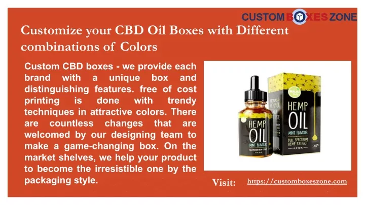 customize your cbd oil boxes with different