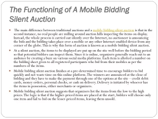 Mobile Bidding Silent Auction