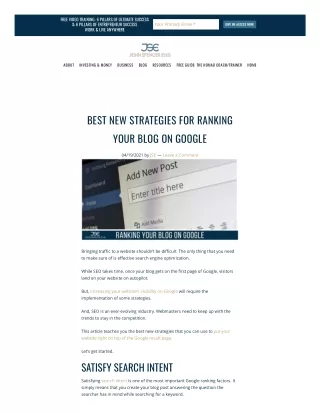 Best New Strategies For Ranking Your Blog on Google