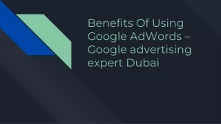 Benefits Of Using Google AdWords – Google advertising expert Dubai (2)