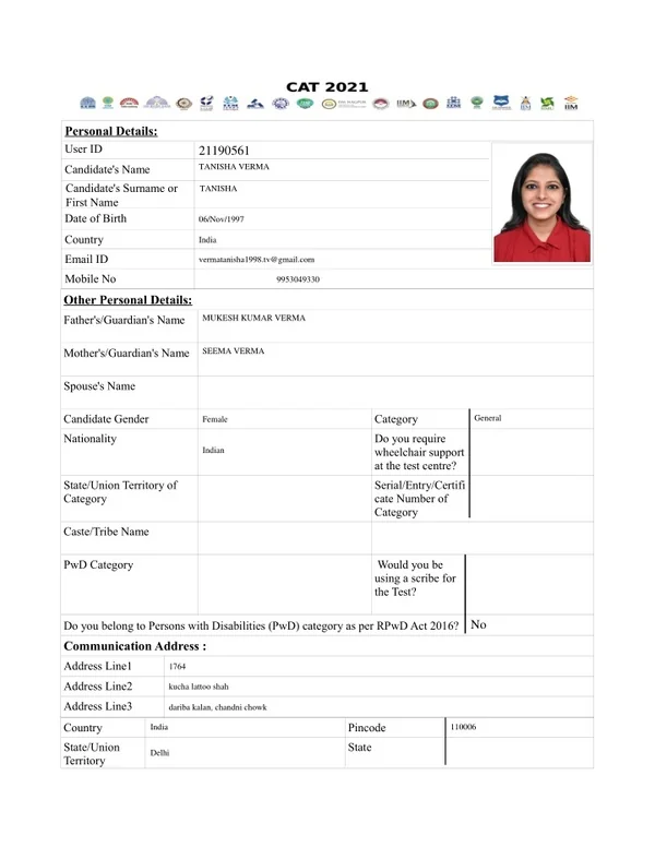 personal details user id