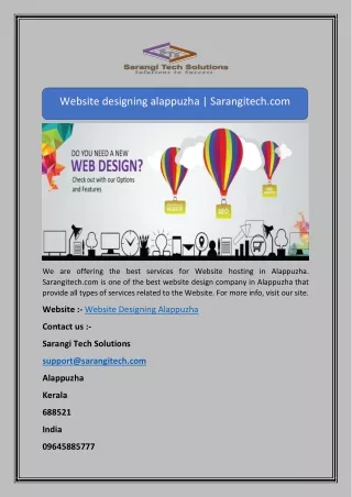 Website designing alappuzha | Sarangitech.com