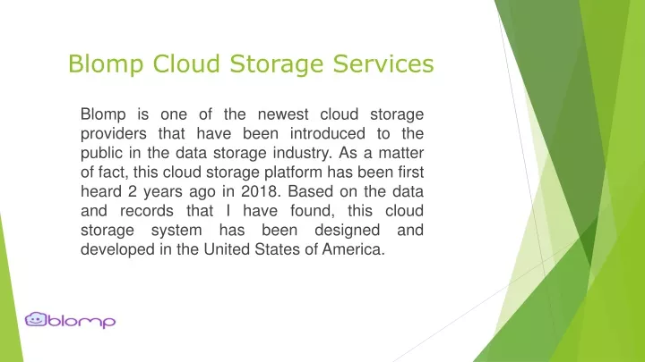 blomp cloud storage services