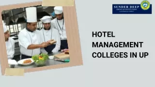 hotel management colleges in up