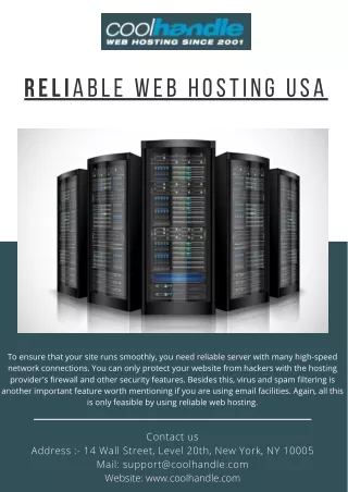 reli able web hosting usa