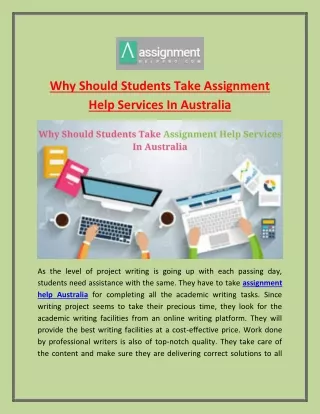why should students take assignment help services