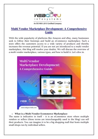 multi vendor marketplace development