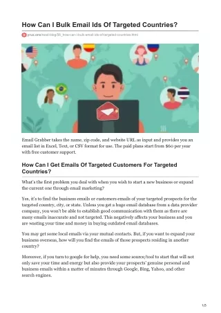 how can i bulk email ids of targeted countries