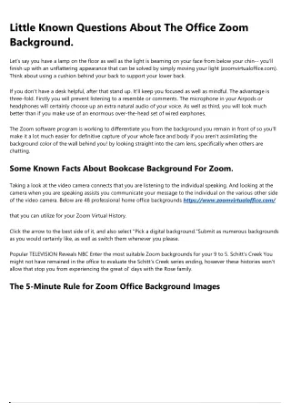 All about Office Background Zoom