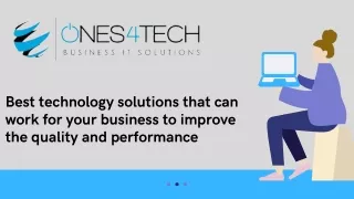 Business IT Solutions with  Ones4tech