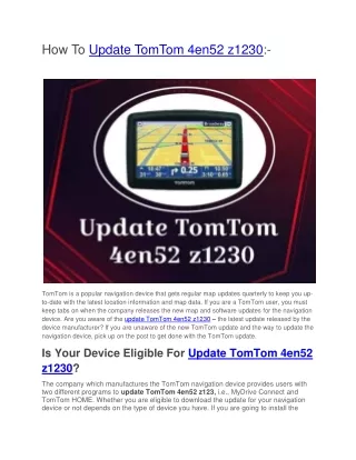 update TomTom 4en52 z1230