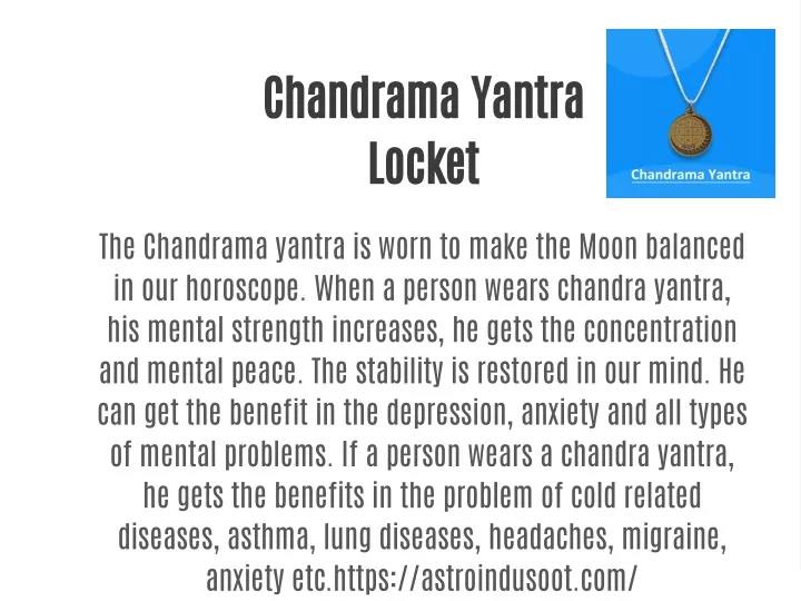 chandrama yantra locket