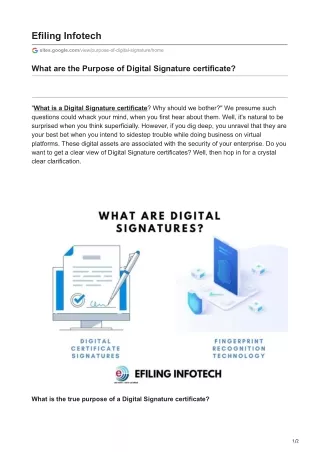 efiling infotech
