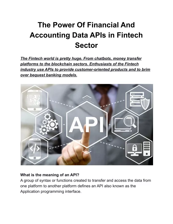 the power of financial and accounting data apis