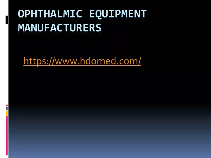 ophthalmic equipment manufacturers