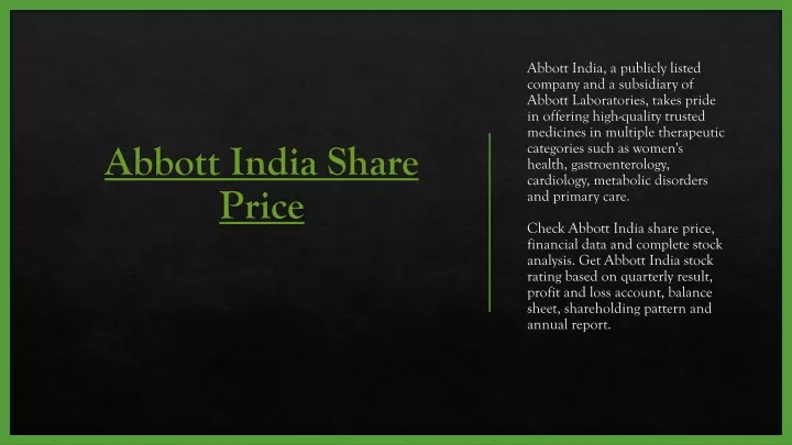abbott india share price
