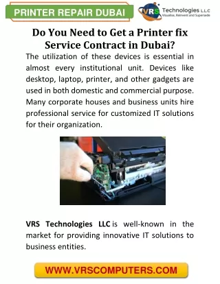 printer repair dubai