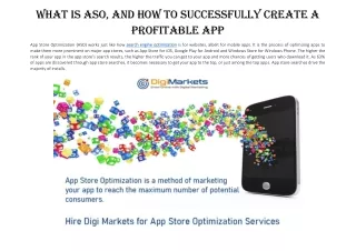 What Is Aso, and How to Successfully Create a Profitable App | Digi Markets