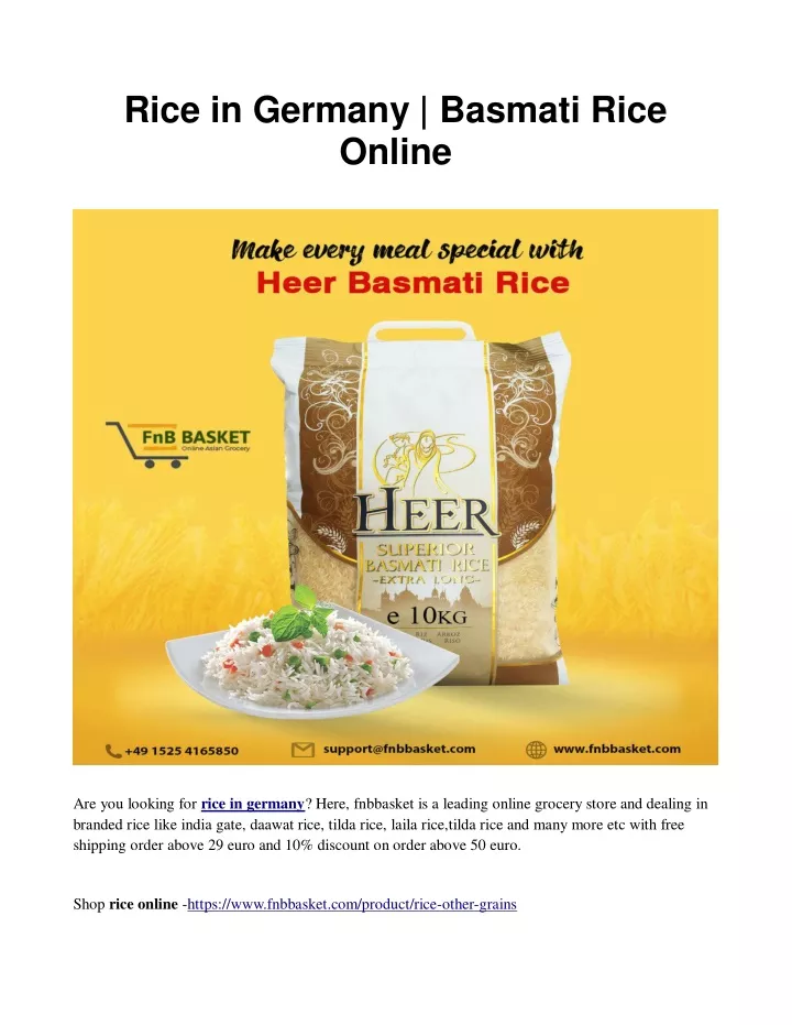 rice in germany basmati rice online