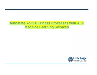 Automate Your Business Processes with AI & Machine Learning Services