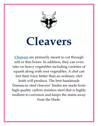 Cleavers Knives