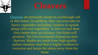 Cleavers Knives