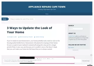 appliance repairs cape town