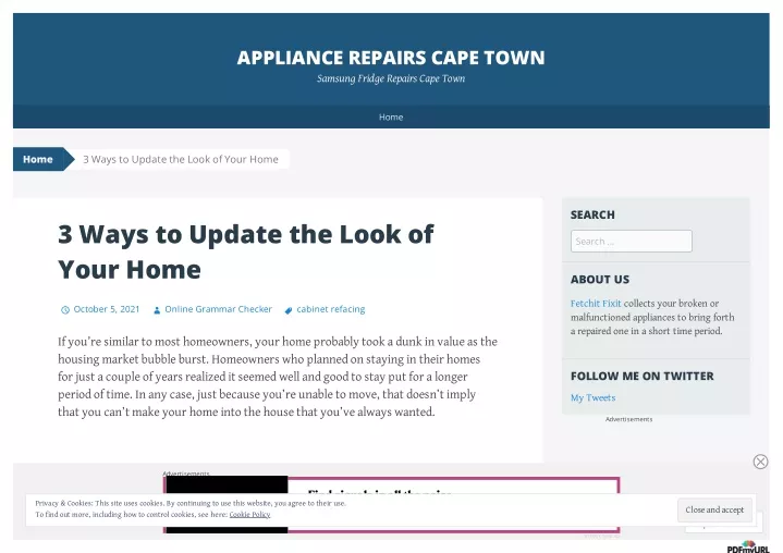 appliance repairs cape town