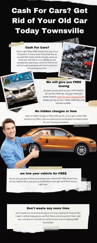 Cash For Cars Get Rid of Your Old Car TodayTownsville