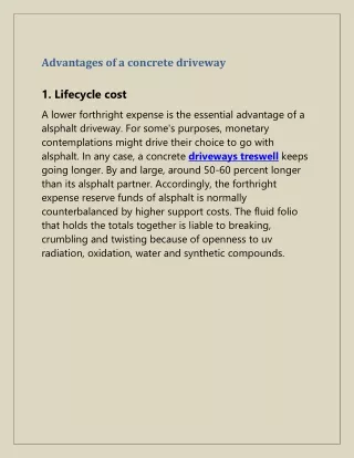 advantages of a concrete driveway
