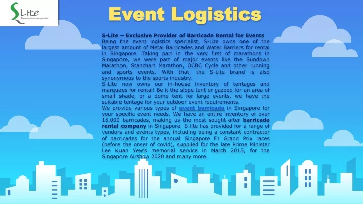 event logistics