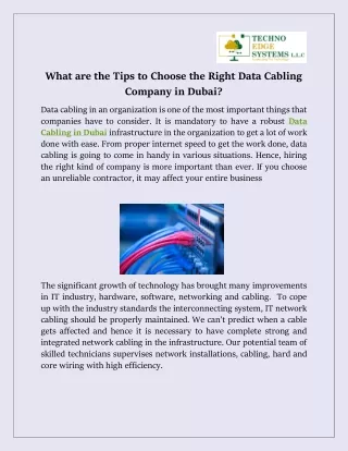 what are the tips to choose the right data