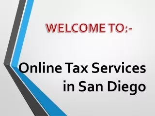 Online Tax Services in San Diego