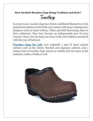how swedish wooden clogs bring tradition and style