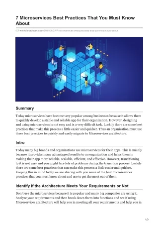 7 microservices best practices that you must know