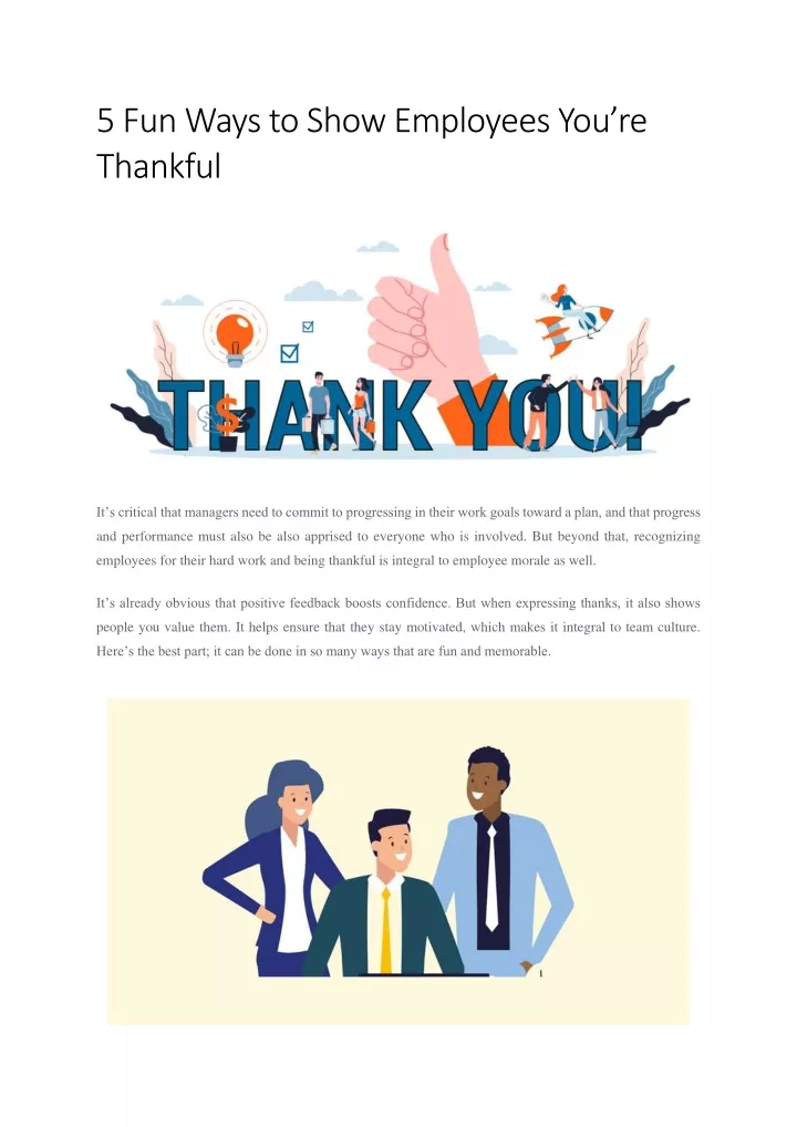 5 fun ways to show employees you re thankful