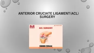 Anterior Cruciate Ligament(ACL)SURGERY-Meddco