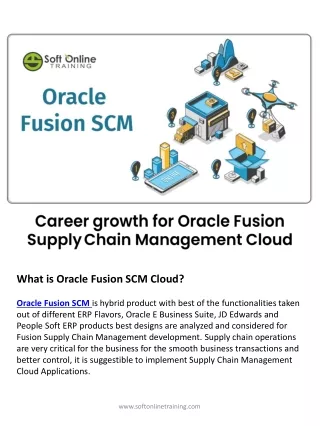 Career growth for Oracle Fusion SCM