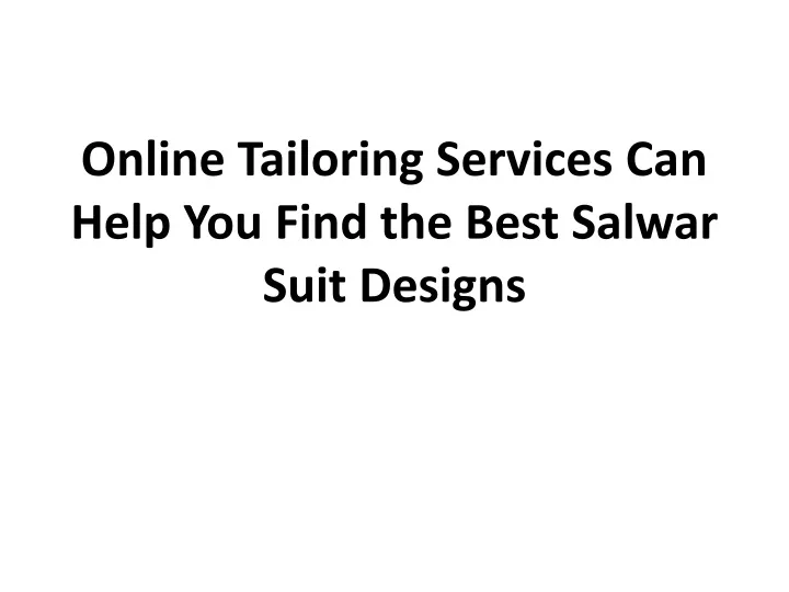 online tailoring services can help you find the best salwar suit designs