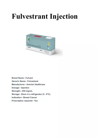 fulvestrant injection