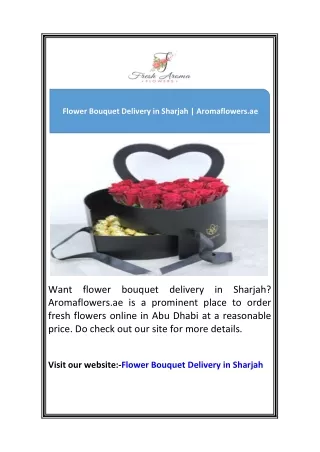 Flower Bouquet Delivery in Sharjah | Aromaflowers.ae