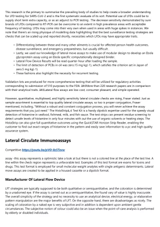 Lateral Circulate Assays