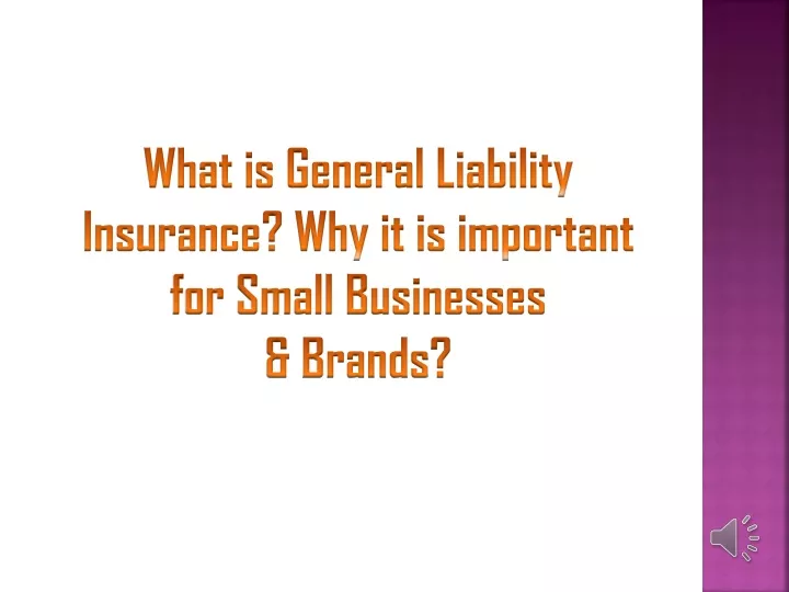 what is general liability insurance