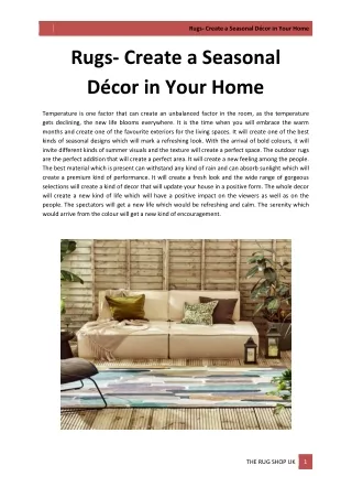 rugs create a seasonal d cor in your home