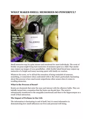 what makes smell memories so powerful