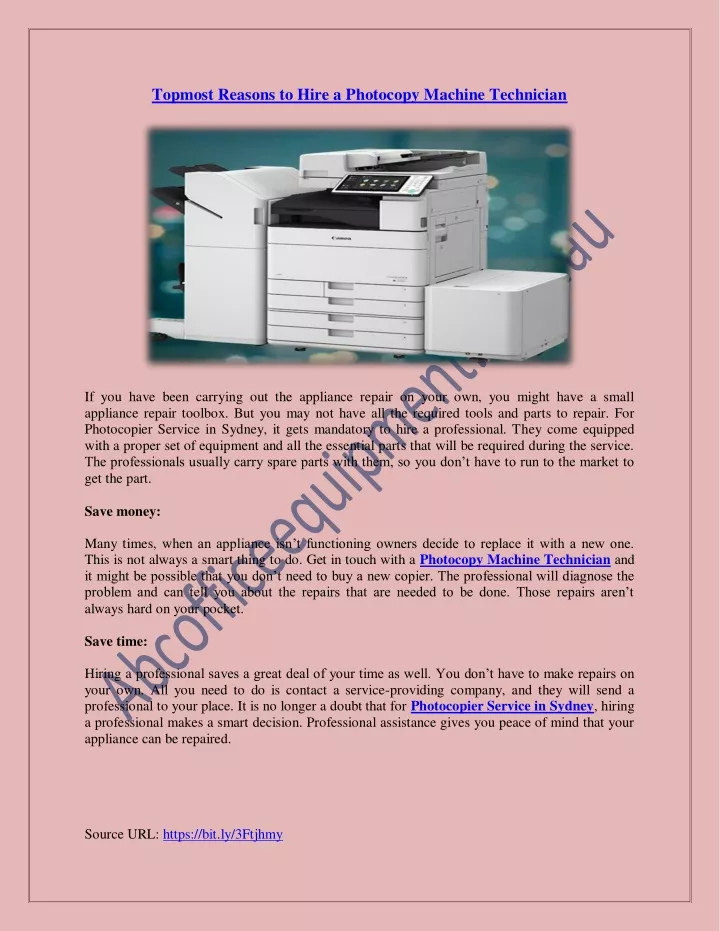 topmost reasons to hire a photocopy machine