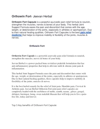 Orthowin Fort