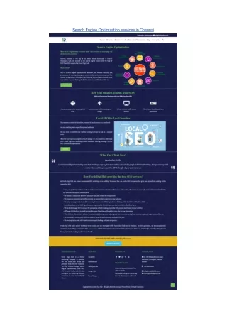 Search Engine Optimization services in Chennai